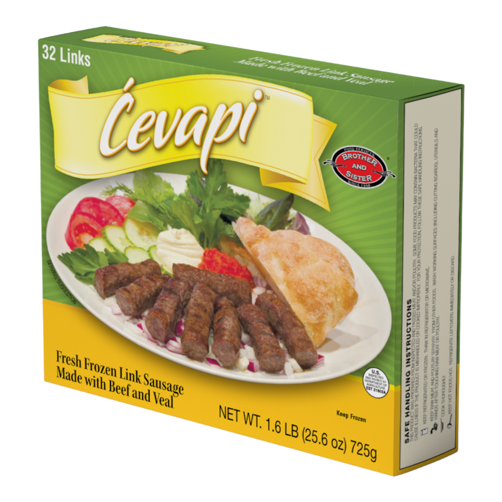 Beef/ Veal Sausage (Cevapi) 1.6 lb (Box) Brother & Sister Food